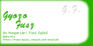 gyozo fusz business card