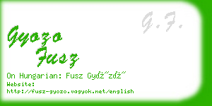 gyozo fusz business card